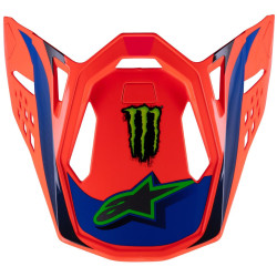 Kšilt pro přilby SUPERTECH edice HAIDEN DEEGAN, ALPINESTARS (oranžová fluo/fialová/růžová/zelená, verze ECE 22.06)