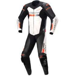 Jednodílná kombinéza GP FORCE, TECH-AIR 5 kompatibilní, ALPINESTARS (černá/bílá/červená fluo) 2025
