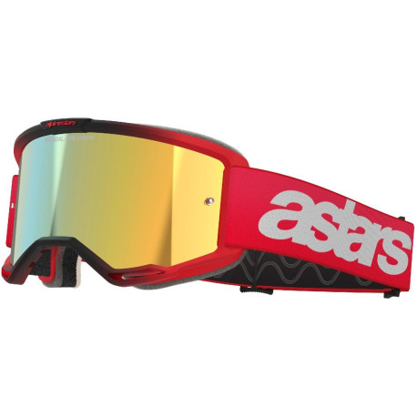 Brýle VISION 5 BLAZE, ALPINESTARS (červená, zrcadlové zlaté plexi) 2025
