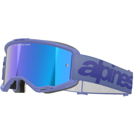 Brýle VISION 5 WORDMARK, ALPINESTARS (fialová, zrcadlové modré plexi) 2025