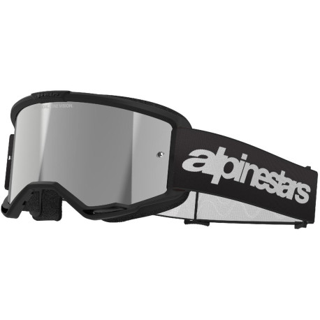 Brýle VISION 3 WORDMARK, ALPINESTARS (černá, zrcadlové stříbrné plexi) 2025