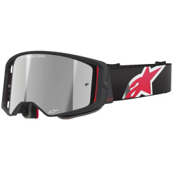 Brýle SUPERTECH CORP, ALPINESTARS (černá/červená, zrcadlové stříbrné plexi) 2025