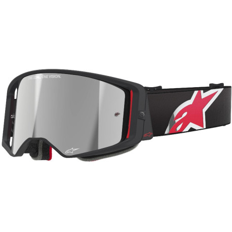 Brýle SUPERTECH CORP, ALPINESTARS (černá/červená, zrcadlové stříbrné plexi) 2025