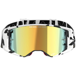Brýle SUPERTECH CORP, ALPINESTARS (bílá/zlatá, zrcadlové zlaté plexi) 2025