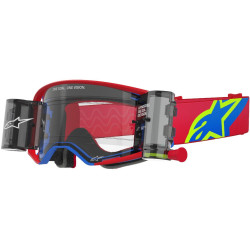 Brýle SUPERTECH CORP ROLL-OFF WIDE VISION, ALPINESTARS (červená/modrá, čiré plexi a roll-off systém) 2025