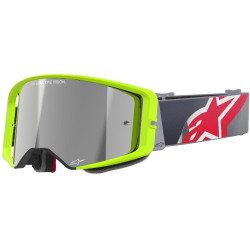 Brýle SUPERTECH CORP, ALPINESTARS (žlutá fluo/červená, zrcadlové stříbrné plexi) 2025