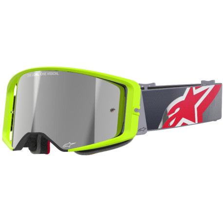 Brýle SUPERTECH CORP, ALPINESTARS (žlutá fluo/červená, zrcadlové stříbrné plexi) 2025