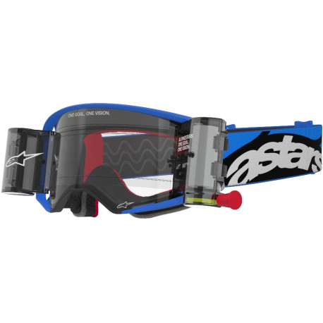 Brýle SUPERTECH STREAM ROLL-OFF WIDE VISION, ALPINESTARS (modrá, čiré plexi a roll-off systém) 2025