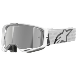 Brýle VISION 8 CORP, ALPINESTARS (bílá, zrcadlové stříbrné plexi) 2025