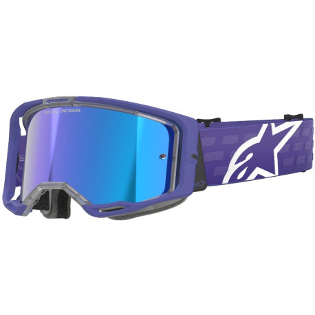 Brýle VISION 8 CORP, ALPINESTARS (fialová, zrcadlové modré plexi) 2025