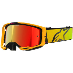 Brýle VISION 8 CORP, ALPINESTARS (žlutá/růžová, zrcadlové červené plexi) 2025