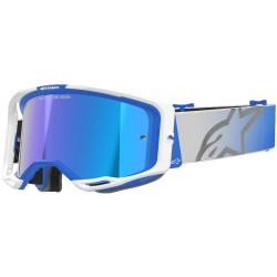 Brýle VISION 8 CORP, ALPINESTARS (modrá/bílá, zrcadlové modré plexi) 2025