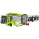 Brýle VISION 8 WORDMARK ROLL-OFF WIDE VISION, ALPINESTARS (bílá/žlutá fluo, čiré plexi a roll-off systém) 2025