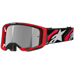 Brýle VISION 8 LUAR, ALPINESTARS (červená/černá, zrcadlové stříbrné plexi) 2025