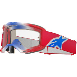 Brýle VISION 5 CORP, ALPINESTARS (červená/bílá/modrá, čiré plexi) 2025