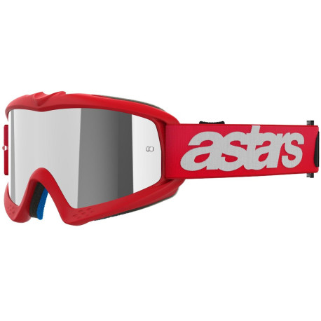 Brýle VISION YOUTH BLAZE, ALPINESTARS, dětské (červená, zrcadlové stříbrné plexi) 2025