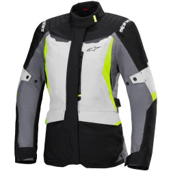Bunda STELLA ST-1 WATERPROOF, ALPINESTARS (světle šedá/černá/žlutá fluo) 2025