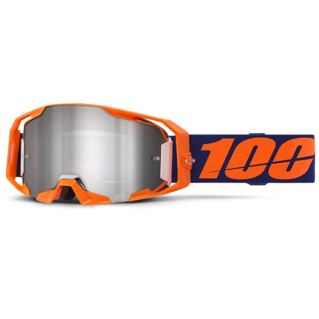 ARMATIC 100'% brýle Neon Orange, stříbrné zrcadlové plexi