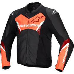 Bunda FASTER 3, ALPINESTARS (černá/červená fluo) 2025