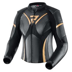 Moto bunda Rebelhorn Rebel Lady černá / zlatá - VÝPRODEJ