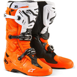 Boty TECH 10 ENDURO, ALPINESTARS (oranžová fluo/černá/bílá) 2026