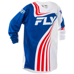 Dres F-16, FLY RACING - USA 2025 dětské (červená/bílá/modrá)