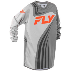 Dres F-16, FLY RACING - USA 2025 dětské (šedá/oranžová)