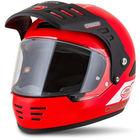 Přilba FormX Jawa RotaX, CASSIDA (červená/bílá/zlatá/černý matný kšilt) 2025