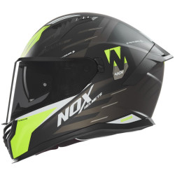 Přilba N401 Crower, NOX (černá matná, žlutá fluo) 2025