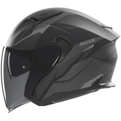 Přilba N130 Myst, NOX (černá matná, stříbrná) 2025