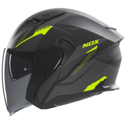 Přilba N130 Myst, NOX (černá matná, žlutá fluo) 2025