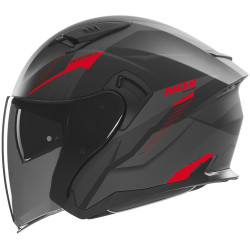 Přilba N130 Myst, NOX (černá matná, červená) 2025