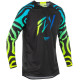 Dres EVOLUTION, FLY RACING - USA 2025 (černá/modrá/hi-vis)
