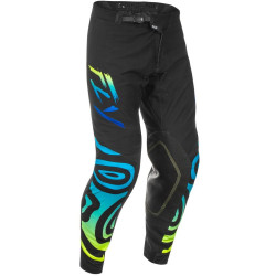 Kalhoty EVOLUTION, FLY RACING - USA 2025 (černá/modrá/hi-vis)