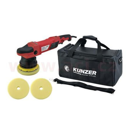 Leštička excentrická KUNZER 950 W, regulace otáček 2000-4800 ot./min, včetně kotoučů a tašky