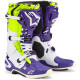 Boty TECH 10 limitovaná edice DIRT STUDIOS, ALPINESTARS (bílá/fialová/žlutá fluo) 2025