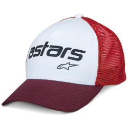 Kšiltovka VITAL TRUCKER, ALPINESTARS (bílá/hnědo červená/oranžová)