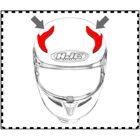HJC ventilace RPHA ST Horní metal black