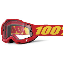 ACCURI 2, 100% Enduro Moto brýle červené, čiré Dual plexi