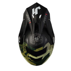 Kšilt JUST1 J39 KINETIC camo/army zeleno/černý