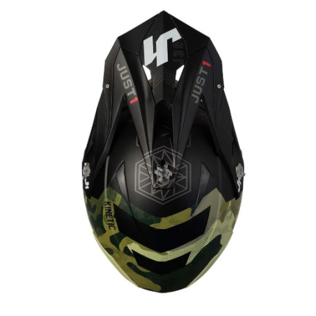 Kšilt JUST1 J39 KINETIC camo/army zeleno/černý