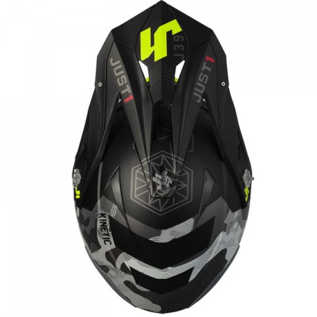 Kšilt JUST1 J39 KINETIC camo/fluo žluto/černý