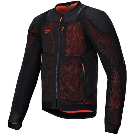 Bunda TROOP-AIR PRO, ALPINESTARS (černá/červená fluo) 2025