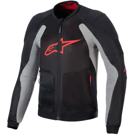 Bunda TROOP-AIR, ALPINESTARS (černá/světle šedá/červená) 2025