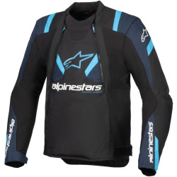Bunda T-STUNT AIR, ALPINESTARS (černá/modrá/světle modrá) 2025