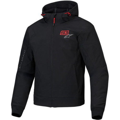 Bunda RADIUM TECH HOODIE MM93 kolekce, ALPINESTARS (černá/červená/šedá) 2025