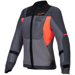 Bunda STELLA ST-2 AIR, ALPINESTARS, dámská (šedá/tmavě šedá/korálová fluo) 2025
