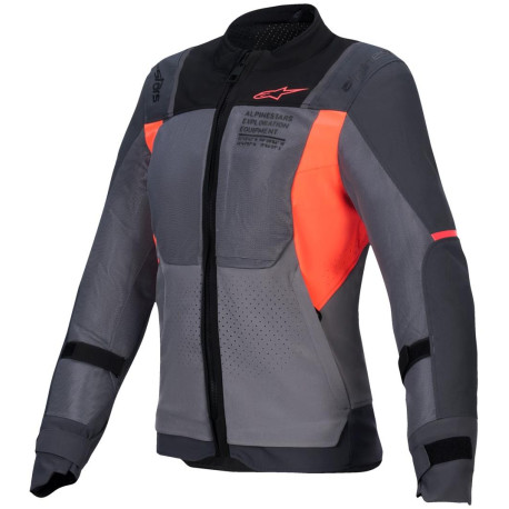 Bunda STELLA ST-2 AIR, ALPINESTARS, dámská (šedá/tmavě šedá/korálová fluo) 2025