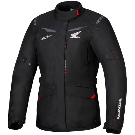 Bunda STELLA ST-1 WATERPROOF HONDA kolekce, ALPINESTARS, dámská (černá/červená) 2025