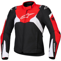 Bunda STELLA T-JAWS V4 WATERPROOF HONDA kolekce, ALPINESTARS, dámská (černá/červená/bílá) 2026